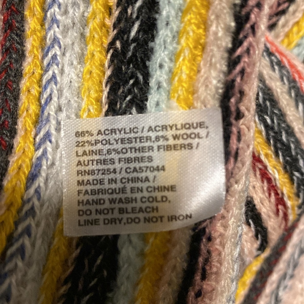 Juncture Pink Black Multicolored Scarf NWT - Picture 8 of 8